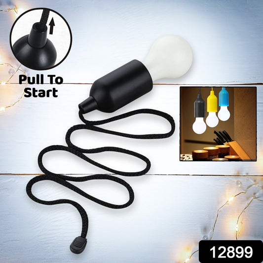 LED Pull Cord Light ? Hanging Black LED Bulb (1 Pc)