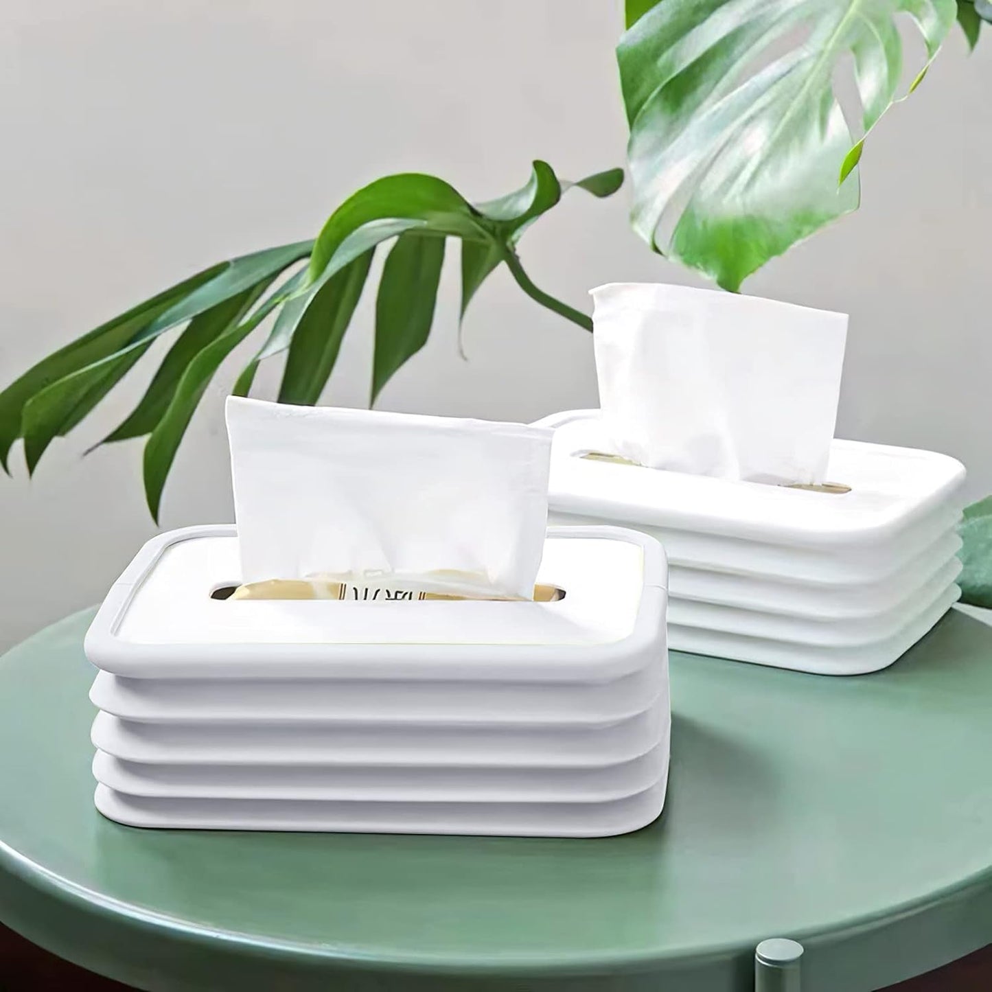 Simple Silicone Tissue Holder ? Cube/Cylinder Tissue Box for Bathroom, Office, Car & Bedroom