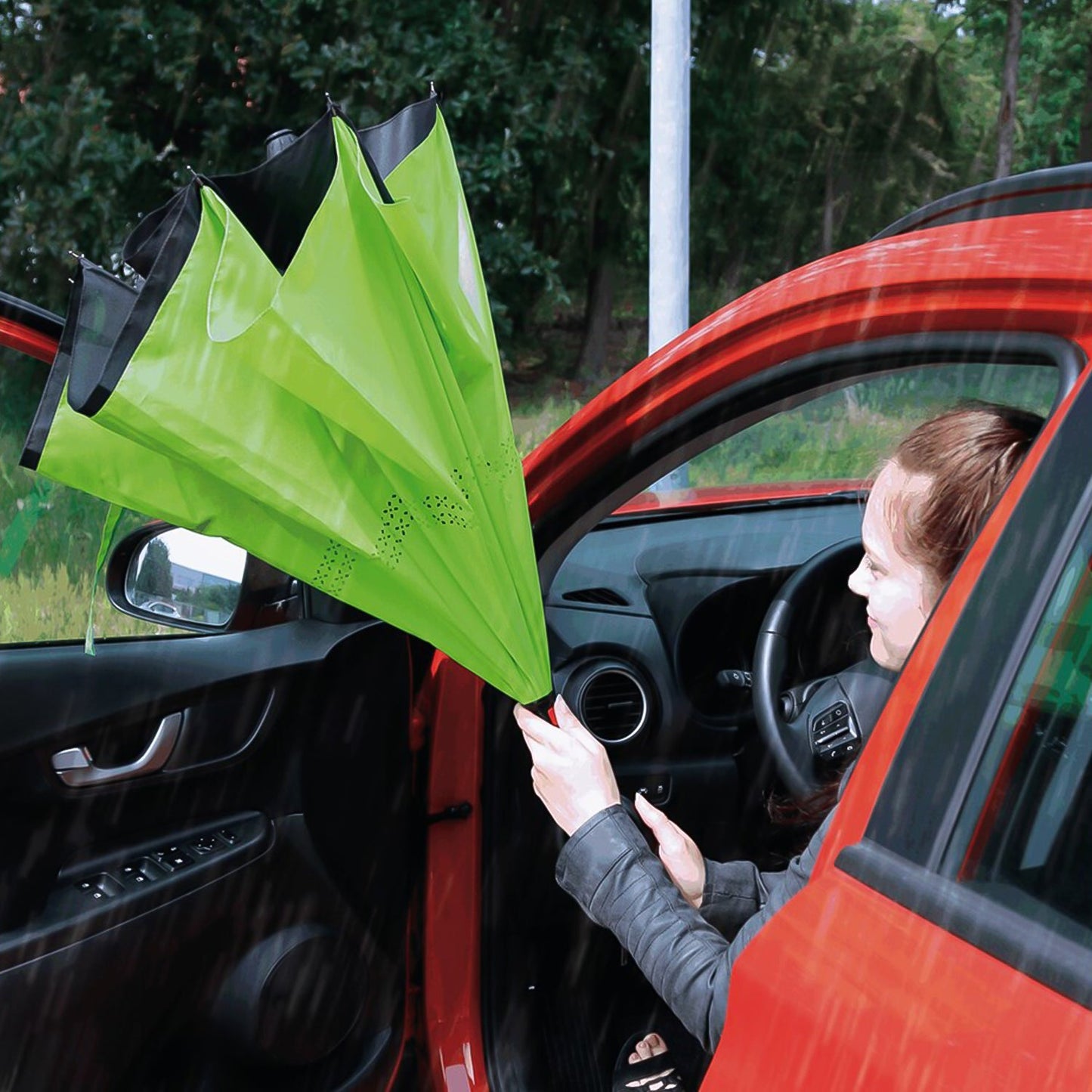 Foldable UV & Rain Umbrella with C-Shaped Handle ? Kids (1 Pc / Mix Color)