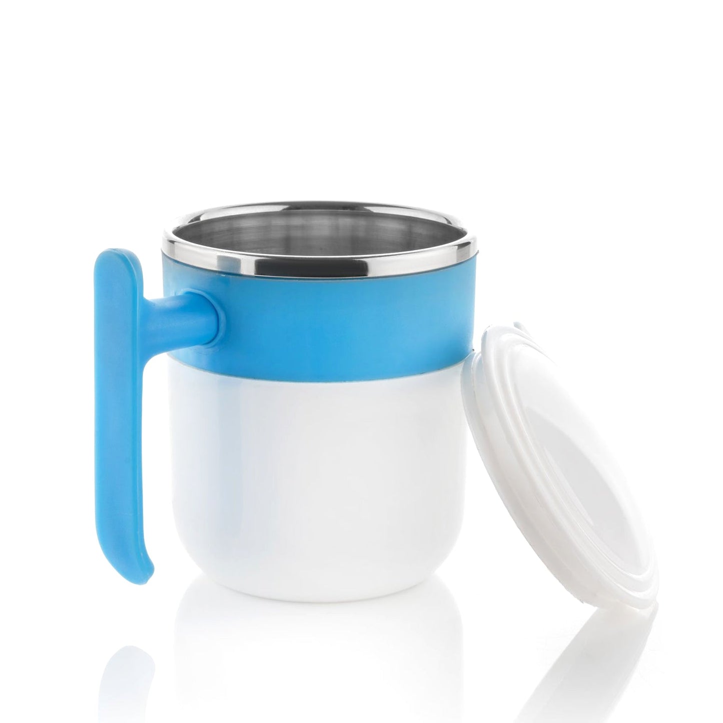 Stainless Steel Insulated Coffee/Tea Mug with Lid ? Double Wall Hot Beverage Travel Cup, Milk Mug for Office & Home Use (1 Pc)