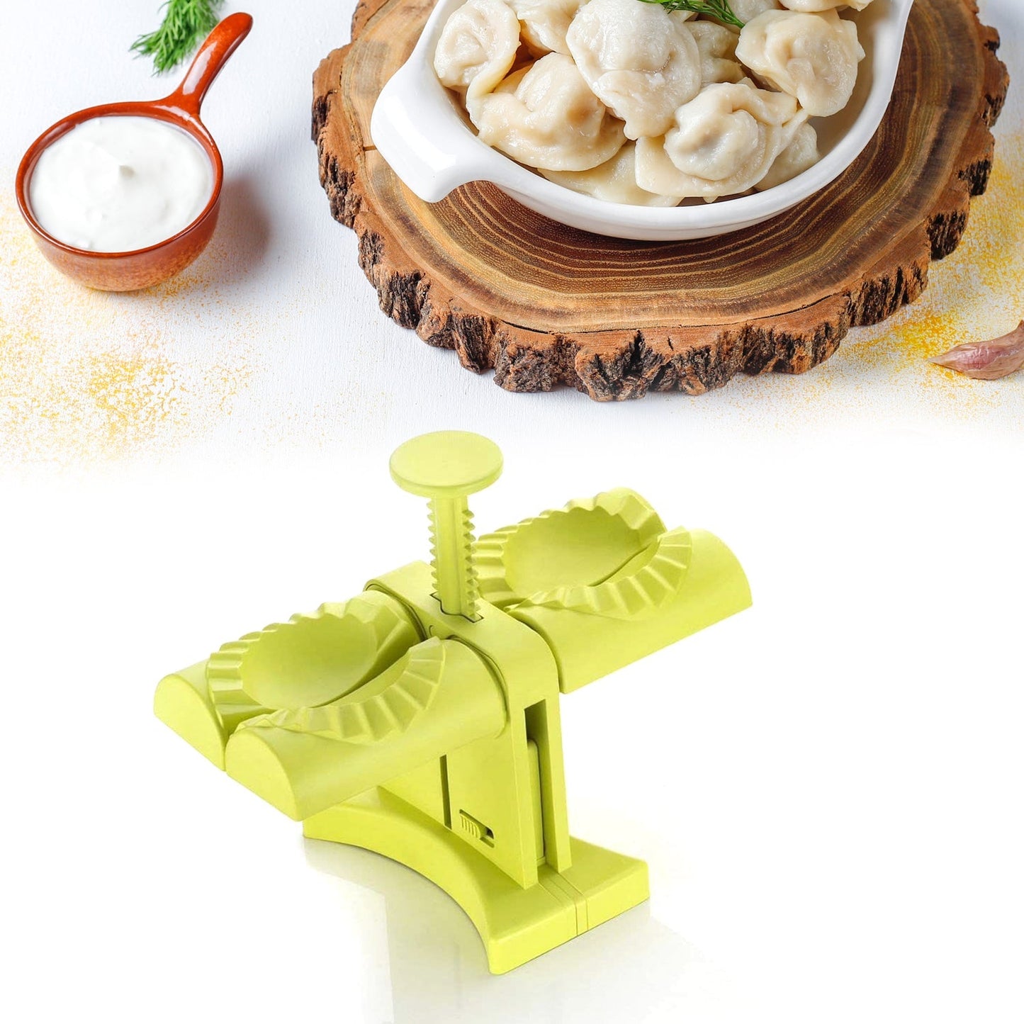 Double Head Dumpling Maker Mold ? Easy Tool for Making Dumplings, Press Mold Kitchen Accessory