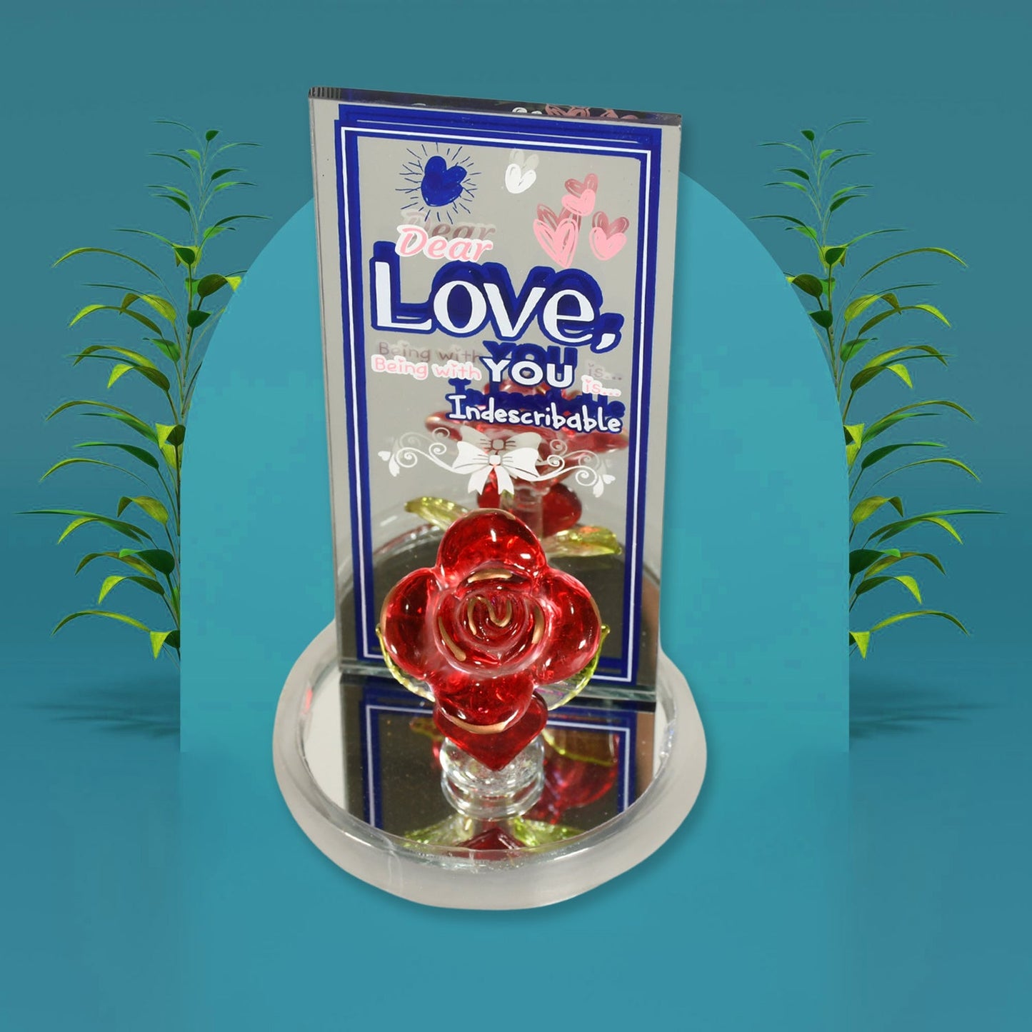 Lovely Rose Showpiece ? Romantic Gift Set for All Occasions (1 Pc)