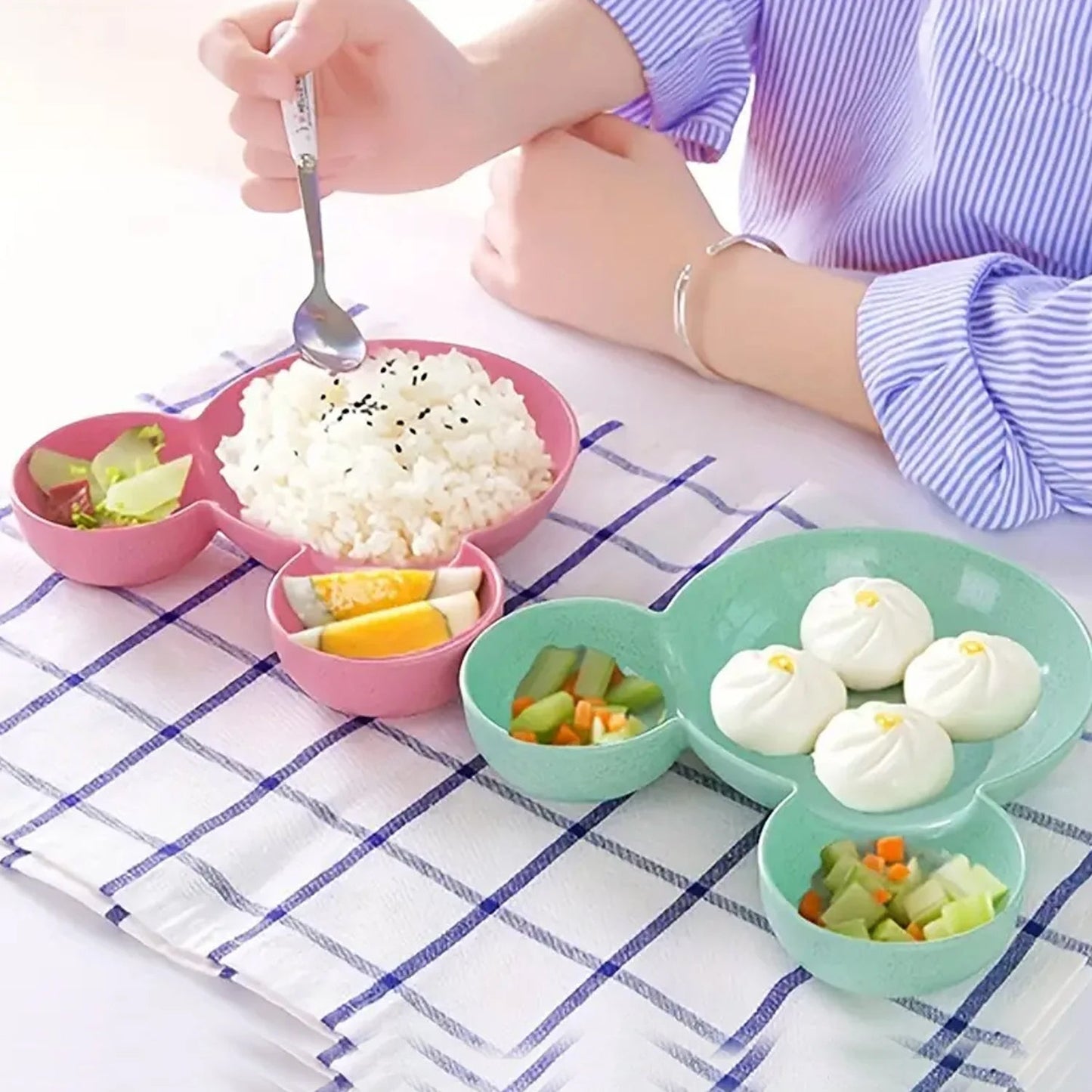 Mickey Mouse Shape Plates for Kids, BPA Free, & Unbreakable Children?s Food Plate, Kids Bowl, Fruit Plate, Baby Cartoon Bowl Plate, Tableware (1 Pc)