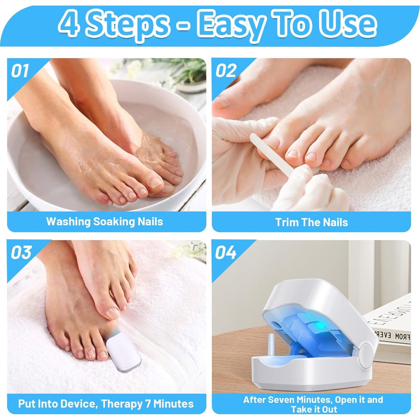 Rechargeable Nail Fungus Laser ? Anti-Fungal Device for Toenails, Hands & Feet (Home Use)
