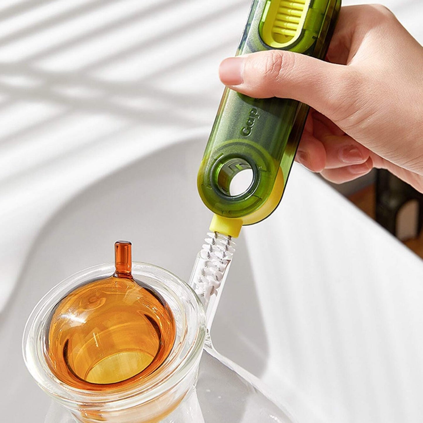3-in-1 Multifunctional Bottle & Cup Cleaning Brush ? Lid & Cover Scrubber for Kitchen (1 Pc)