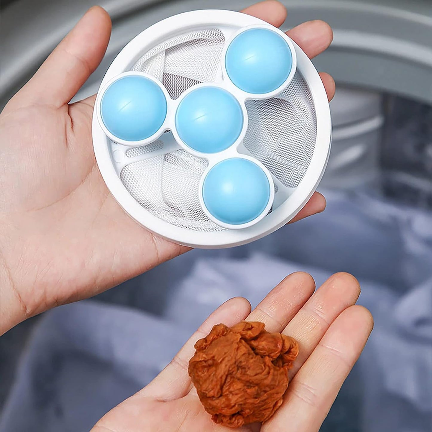 Floating Laundry Ball Lint Catcher ? Reusable Hair & Fur Filter (1 Pc)