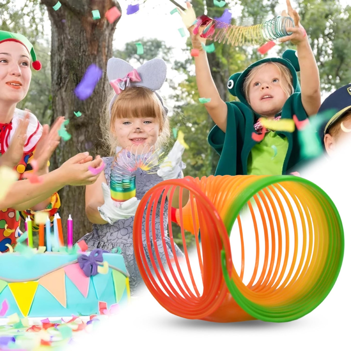 Rainbow Slinky Spring Toy ? Compact, Portable Fun Toy for Kids & Adults, Great for Birthdays (1 Pc)