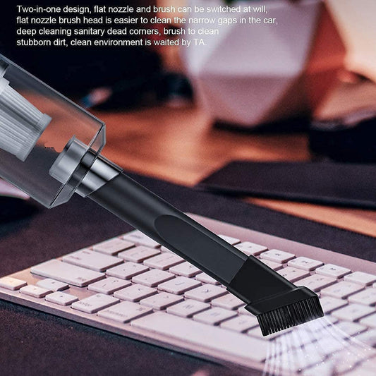 2 in 1 Wireless Vacuum Cleaner ? 120W Handheld USB Rechargeable for Home & Car (1 Pc)