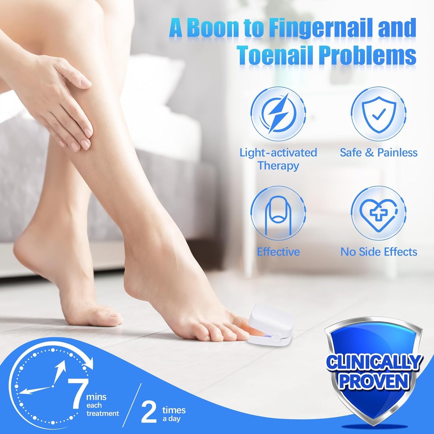 Rechargeable Nail Fungus Laser ? Anti-Fungal Device for Toenails, Hands & Feet (Home Use)