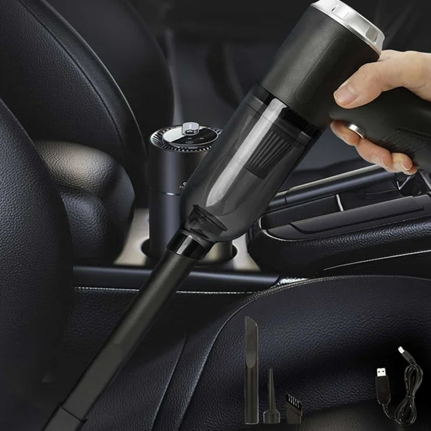 3 in 1 Mini Car Vacuum ? Wireless, Rechargeable, Blower & Dust Cleaner for Car, Home & Keyboard