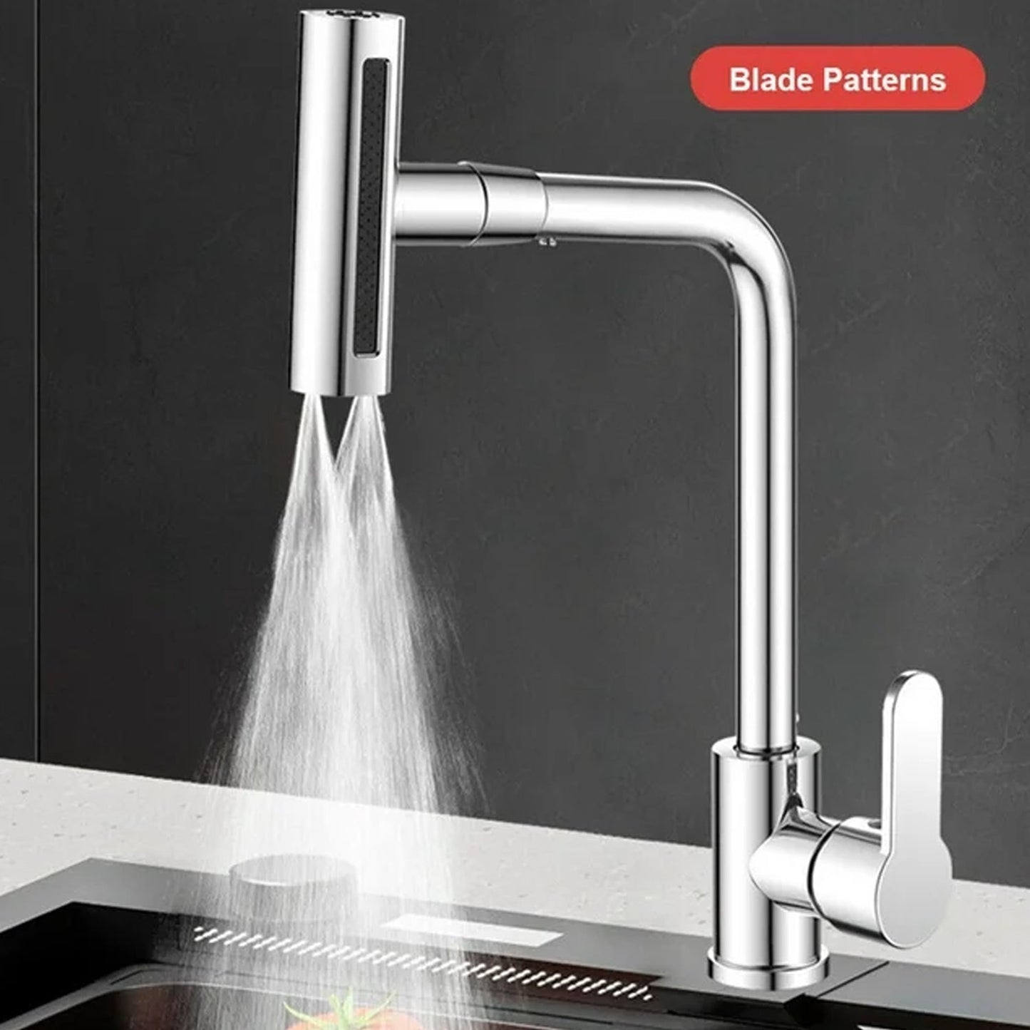 360° Rotating Waterfall Kitchen Faucet ? Touch & Swivel Sink Extender (4 In 1 )