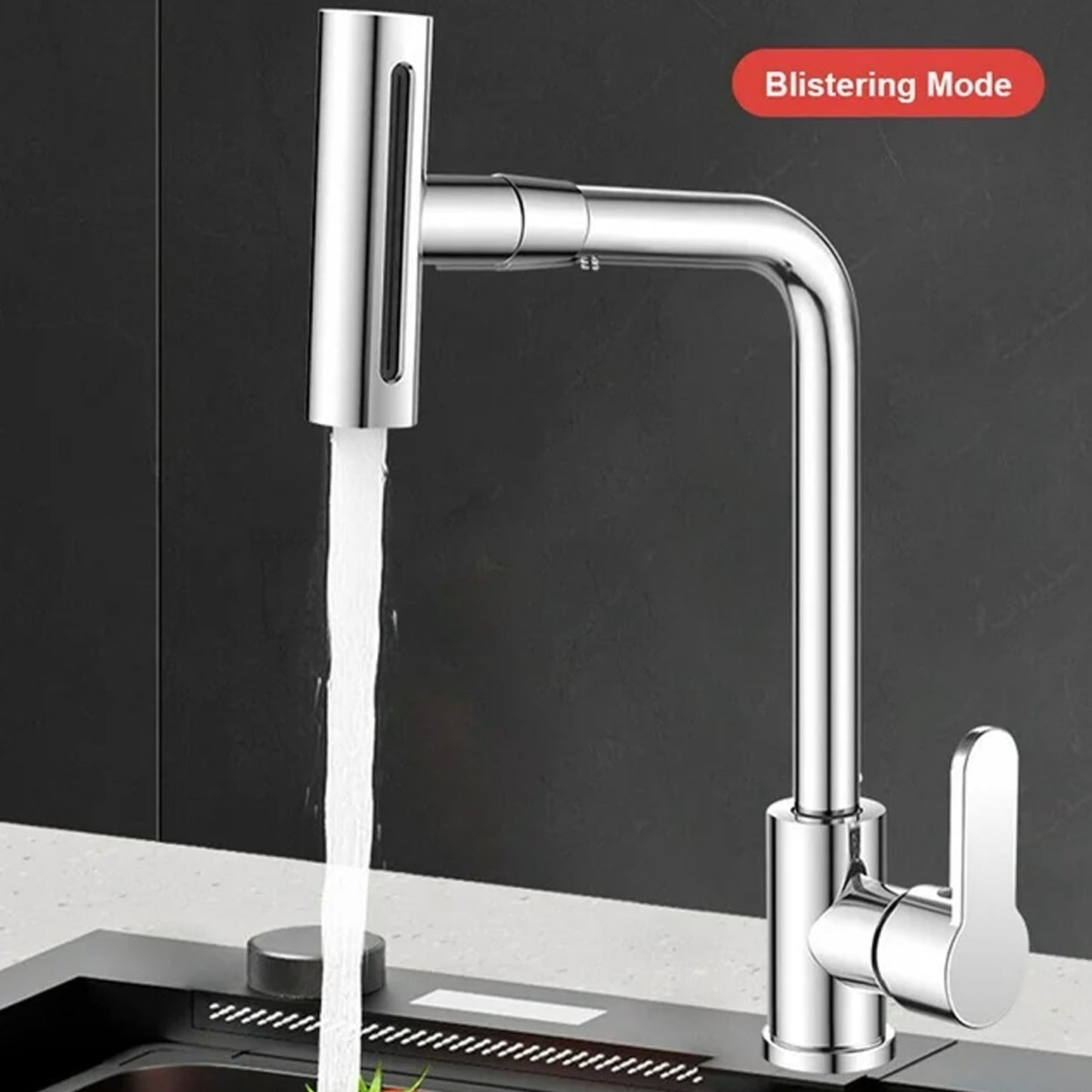 360° Rotating Waterfall Kitchen Faucet ? Touch & Swivel Sink Extender (4 In 1 )