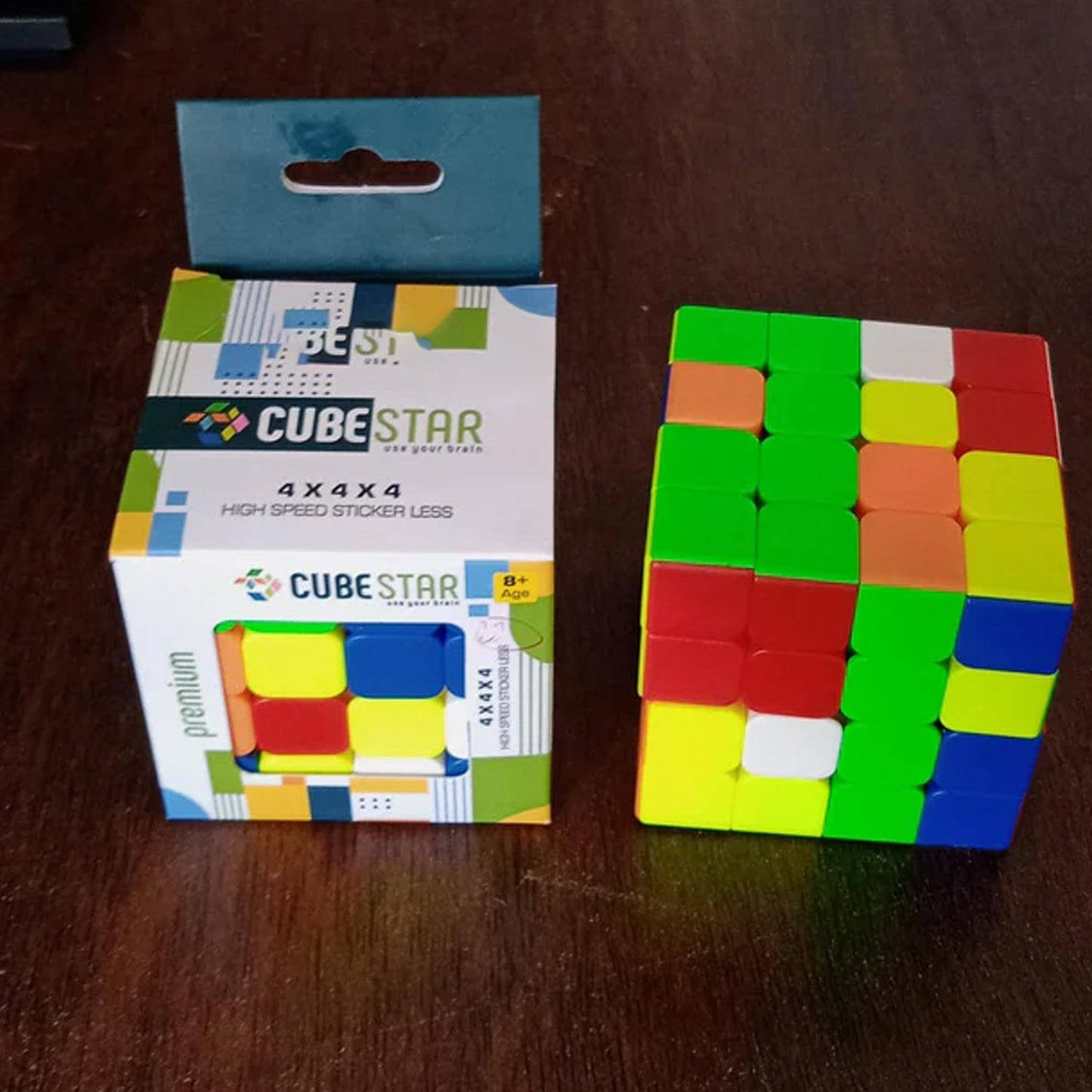Small Puzzles Cubes 4×4×4 High Speed Sticker Less Magic Cube Game, Kids and Professionals Magic Cube Puzzle Toy, Pack of 1, 8 Years