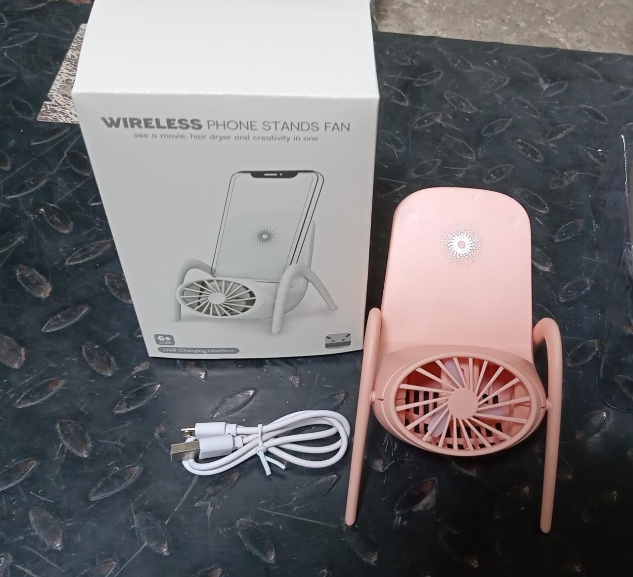 Portable Mobile Phone Holder Fan ? Handheld, Multi-Function (Battery Not Include)