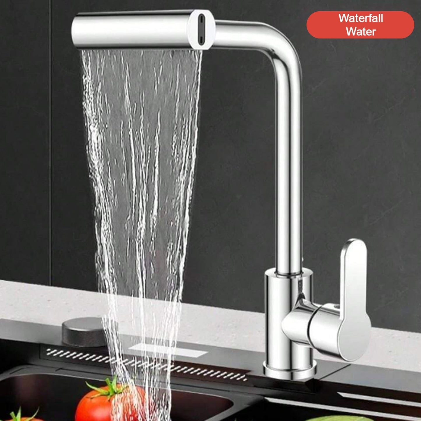 360° Rotating Waterfall Kitchen Faucet ? Touch & Swivel Sink Extender (4 In 1 )