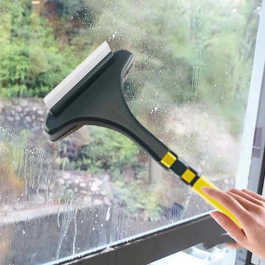 2-in-1 Mesh Cleaning Brush & Wiper with Extended Handle ? Window Cleaner (1 Pc)