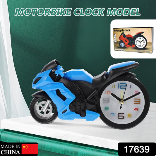 Retro Motorcycle Alarm Clock ? Novelty Bike Engine Style Desk Clock