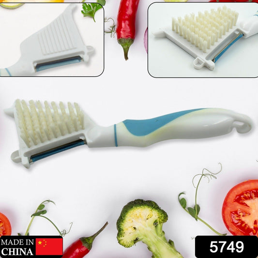 Multipurpose Peeler Brush ? Stainless Steel Peeler with Cleaning Brush (1 Pc)