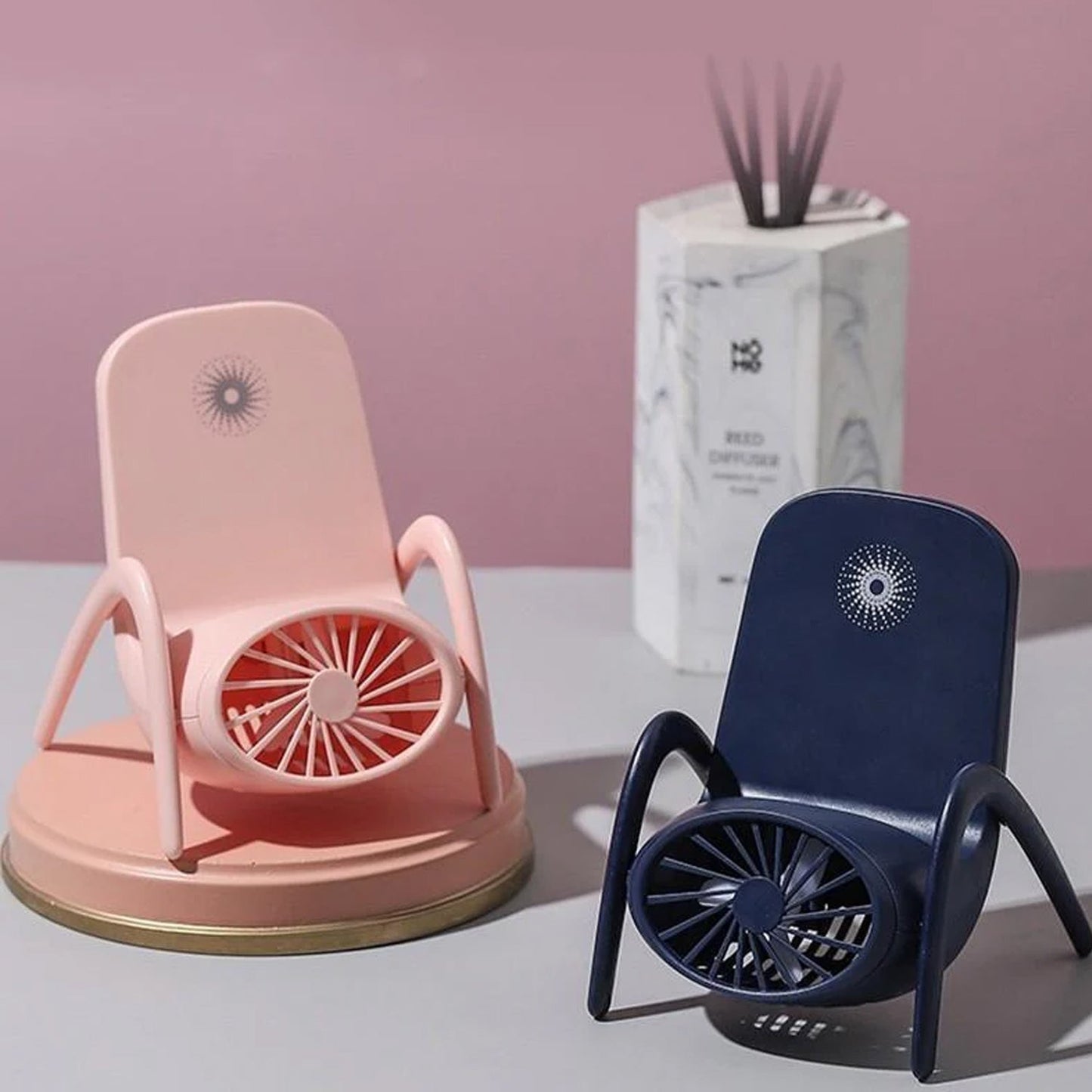 Portable Mobile Phone Holder Fan ? Handheld, Multi-Function (Battery Not Include)