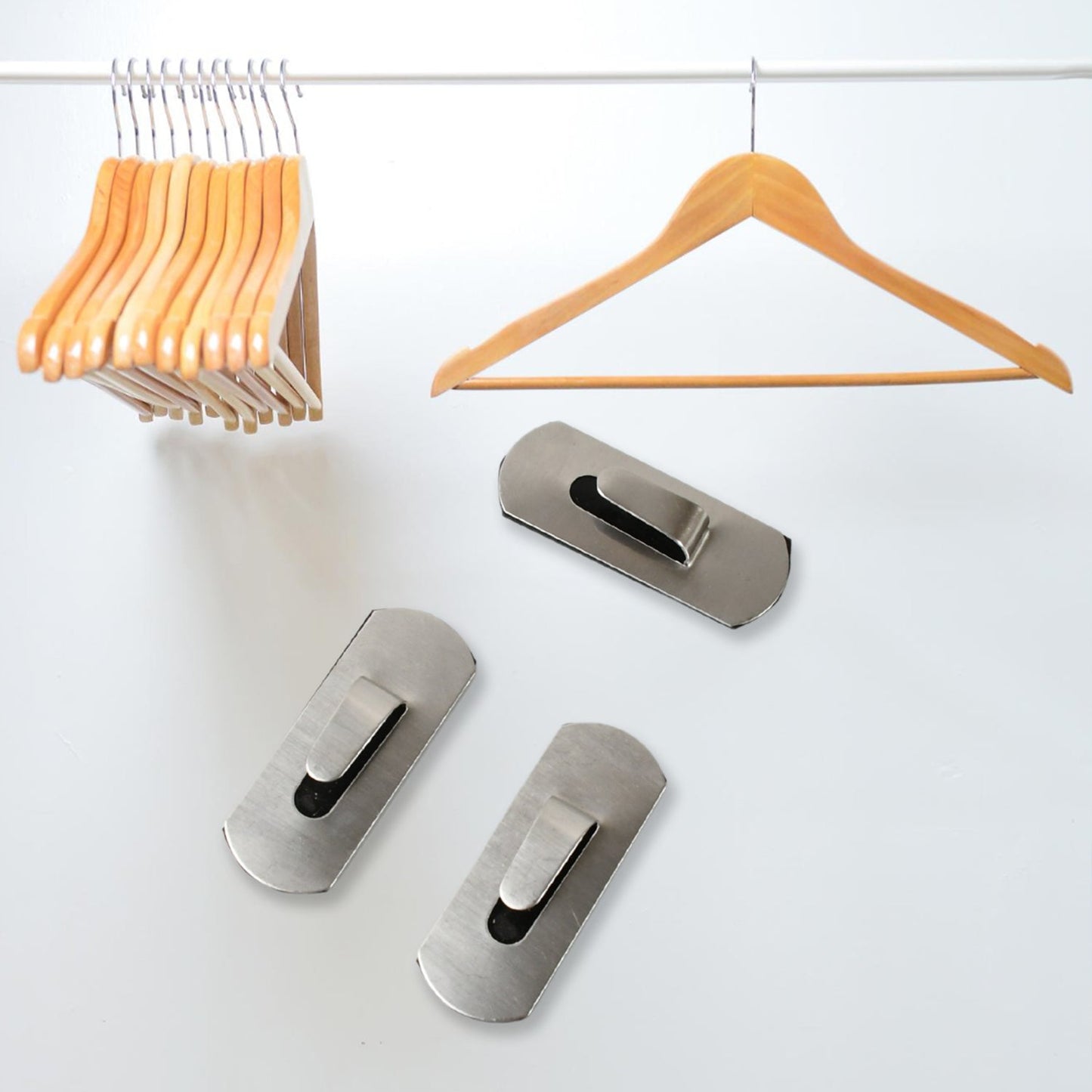 Heavy Duty Self-Adhesive Stainless Hooks ? Waterproof for Robes, Coats & Towels