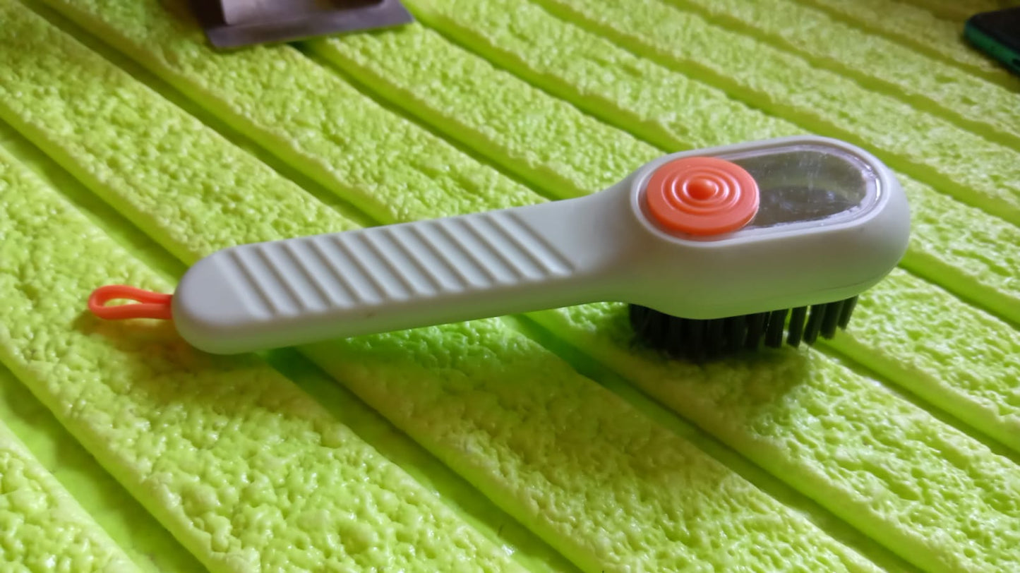 Multifunctional Scrubbing Brush with Liquid / Soap Dispenser, Cleaning Brush with Liquid / Soap Dispenser, Shoe Brush for Cleaning, Cloth Cleaning Brush with Handle Liquid Shoe Brush For Shoe Clothes (1 Pc)