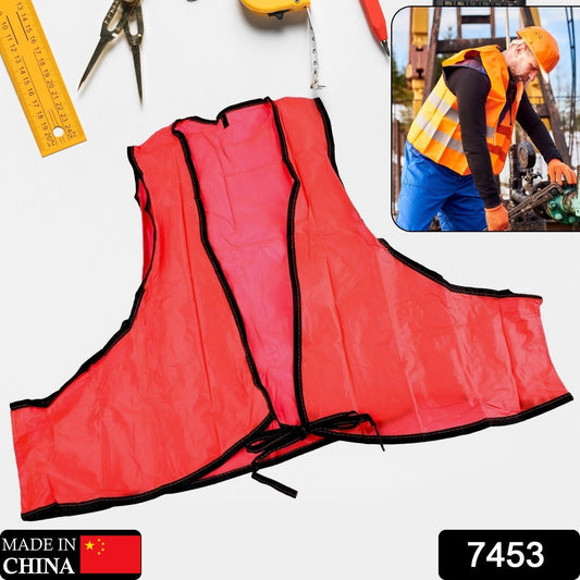 Economy PVC Safety Vest ? Soft Vinyl, Tie Closure, High Visibility