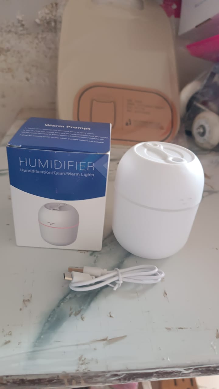 Portable Mini USB Humidifier with Light, Cool Mist & Essential Oil Diffuser (250ML)