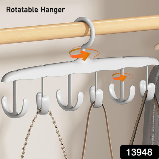 Rotatable Tank Top Hanger ? Space Saving Closet Organizer for Dorms & Apartments (12-Hook)