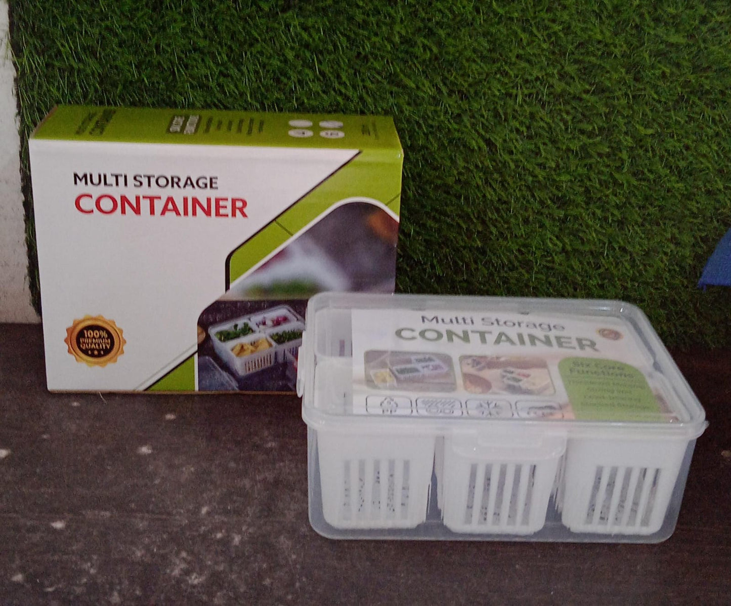 Fridge Storage Box ? Freezer & Kitchen Organizer for Vegetables & Food (1 Pc)