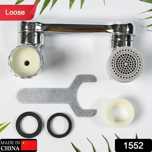 Splash Faucet Filter ? 180° Rotating Sprayer, Double O-Ring, Movable Water-Saving Sink Aerator Extender (Loose)