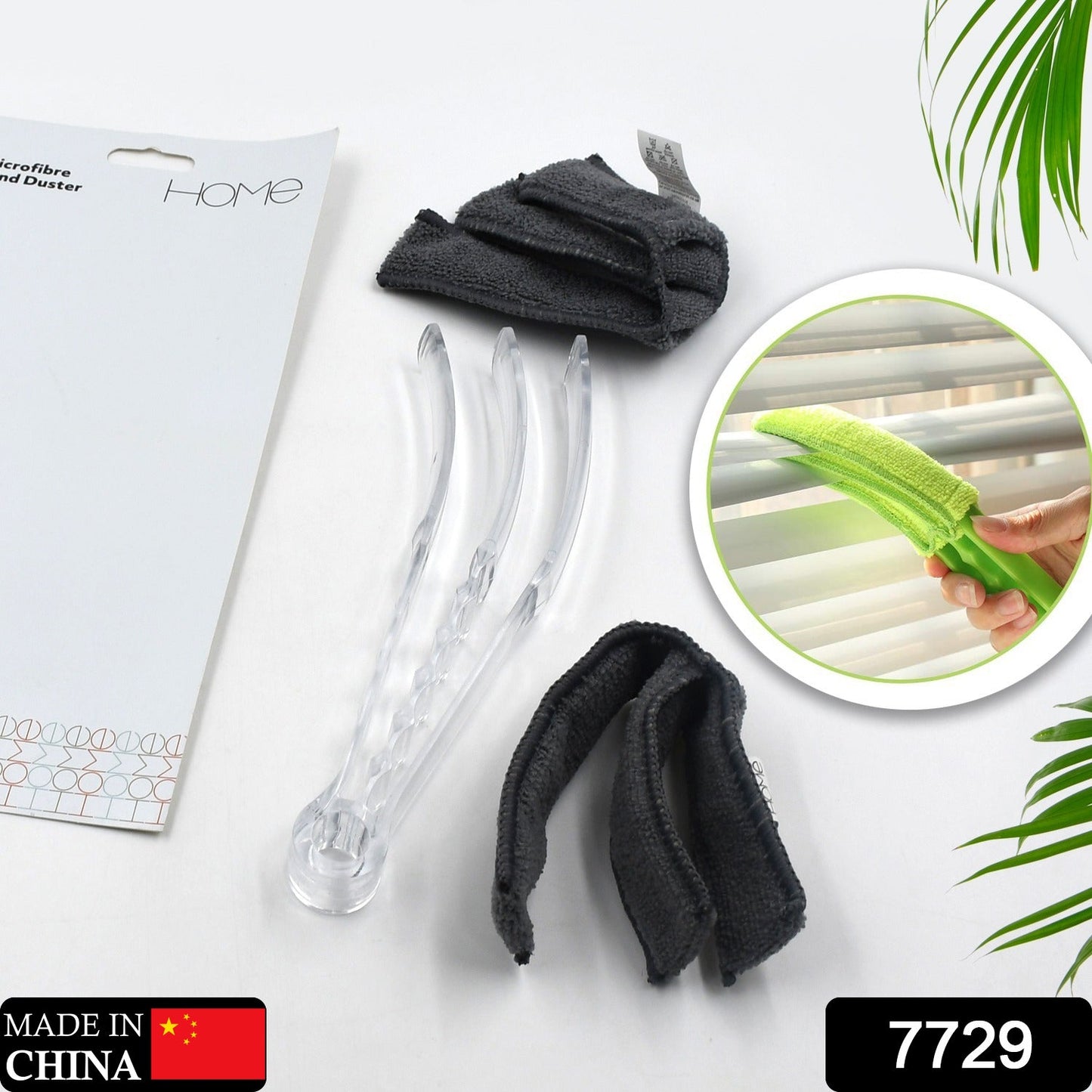 Window Blind Cleaner Brush with Microfiber Sleeves ? Dusting Tool for Shutters & AC (1 Pc)