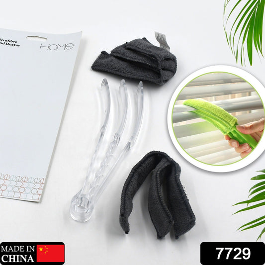 Window Blind Cleaner Brush with Microfiber Sleeves ? Dusting Tool for Shutters & AC (1 Pc)