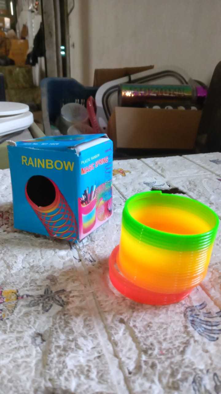 Rainbow Slinky Spring Toy ? Compact, Portable Fun Toy for Kids & Adults, Great for Birthdays (1 Pc)