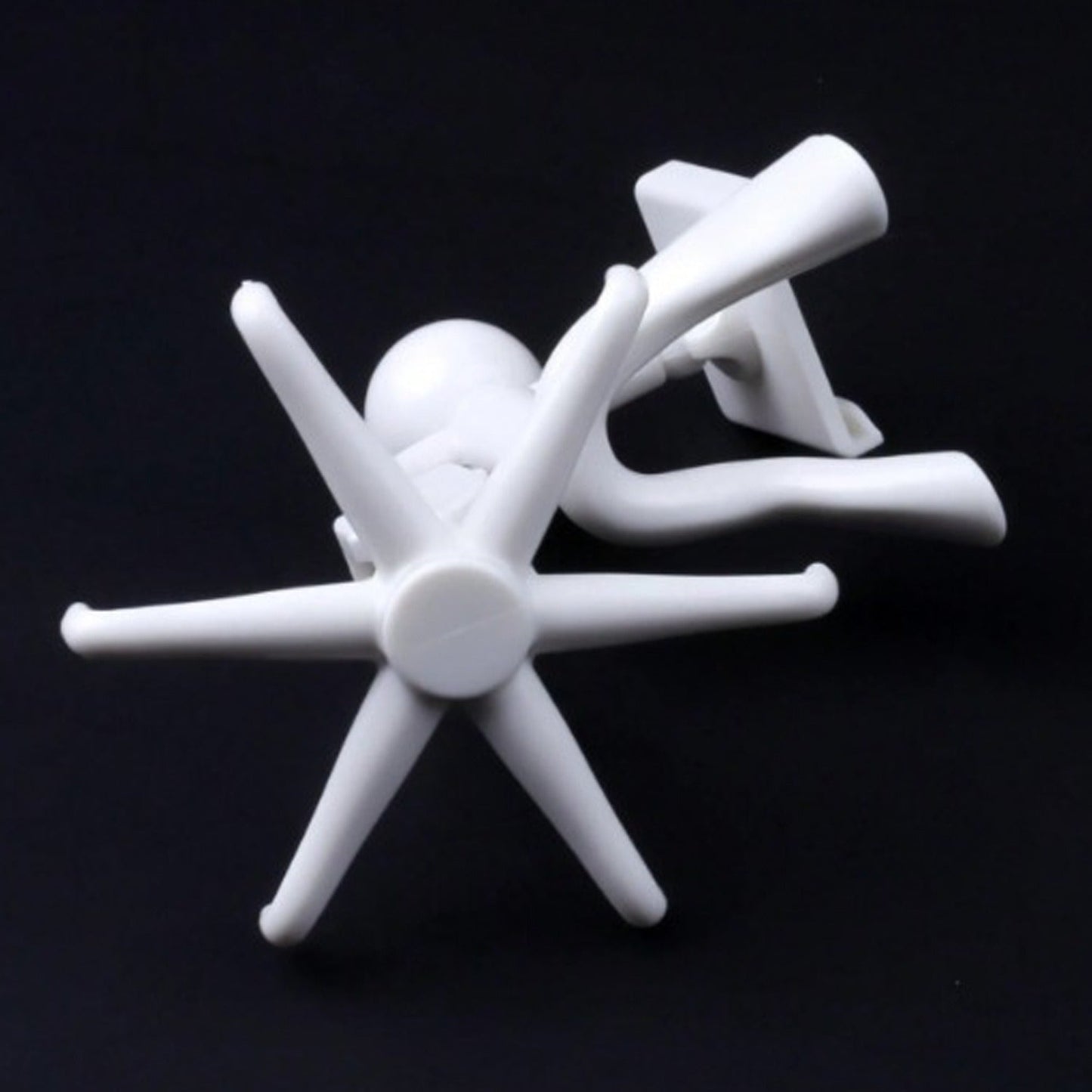 360° Rotating 6-Claw Hook ? Kitchen & Bathroom Organizer (1 Pc | White)