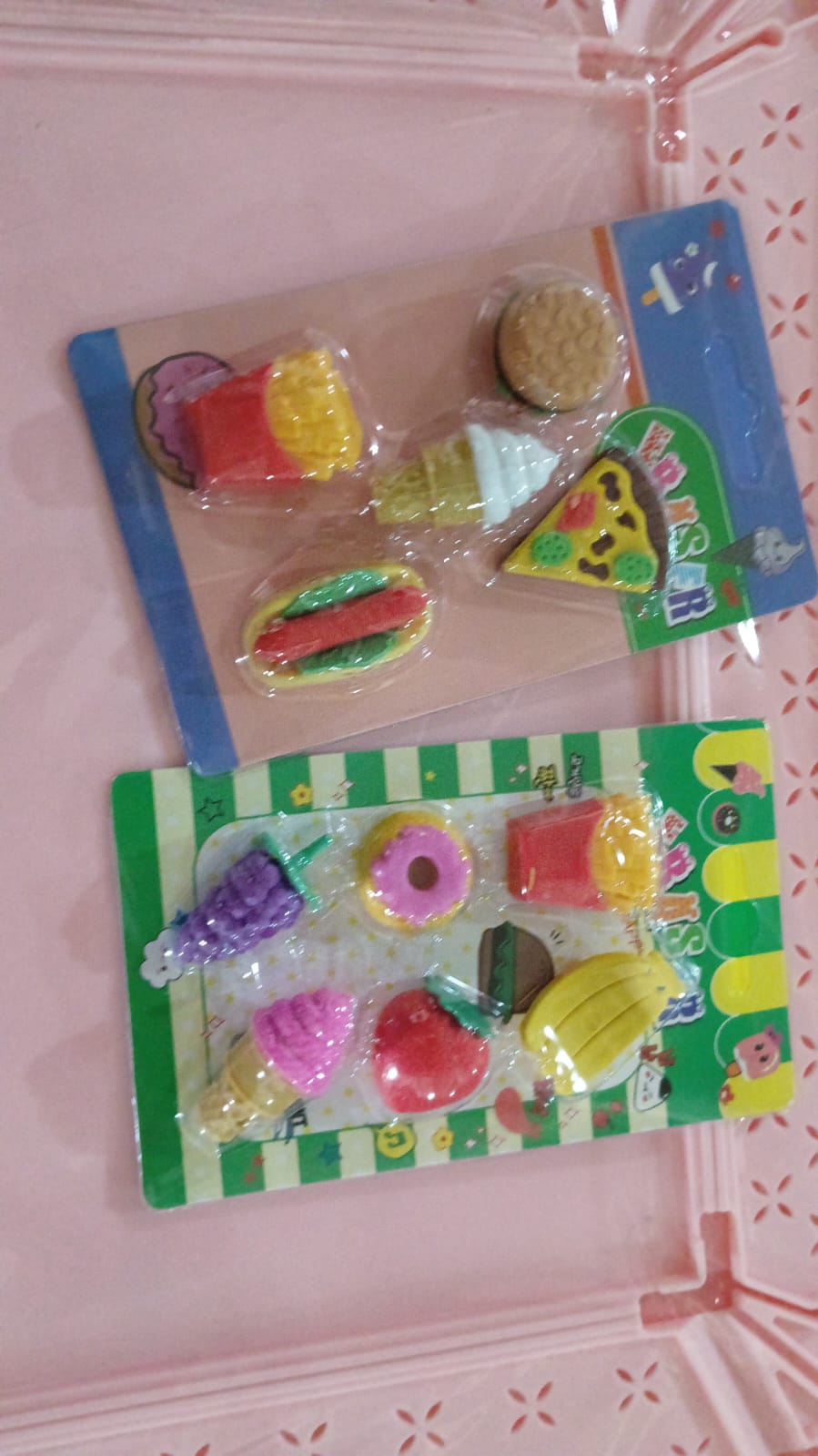 3D Food Fancy & Colorful Erasers ? Cute Novelty Eraser Set for Kids & School Prize (1 Set / Mix Design & Color)