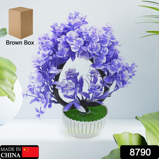 Artificial Flower Plant with Cute Pot ? Perfect for Home & Office Decor (1 Pc)