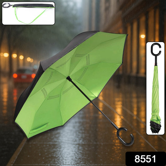 Foldable UV & Rain Umbrella with C-Shaped Handle ? Kids (1 Pc / Mix Color)