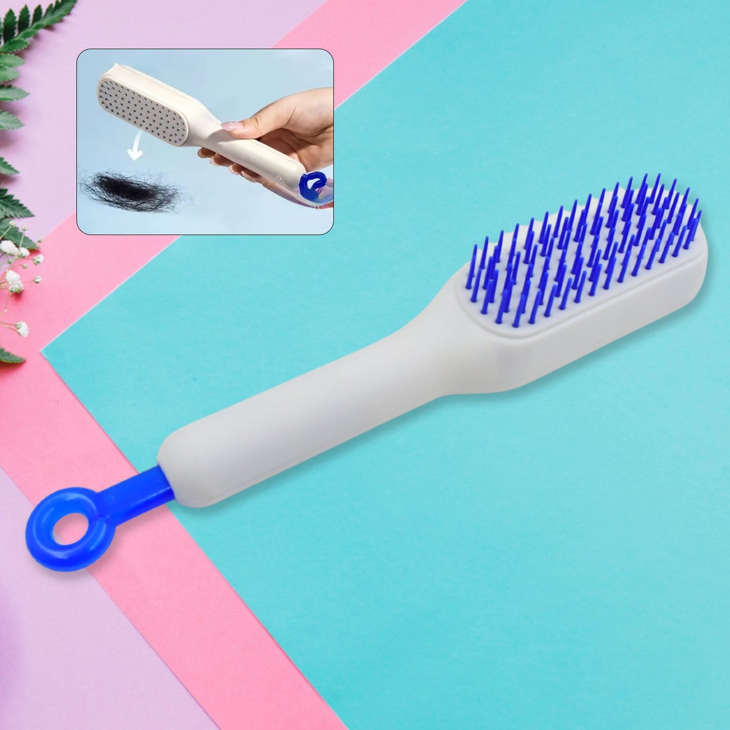 Self-Cleaning Hairbrush ? Anti-Static, Detangling, Rotating Massage Comb, Hair accessories