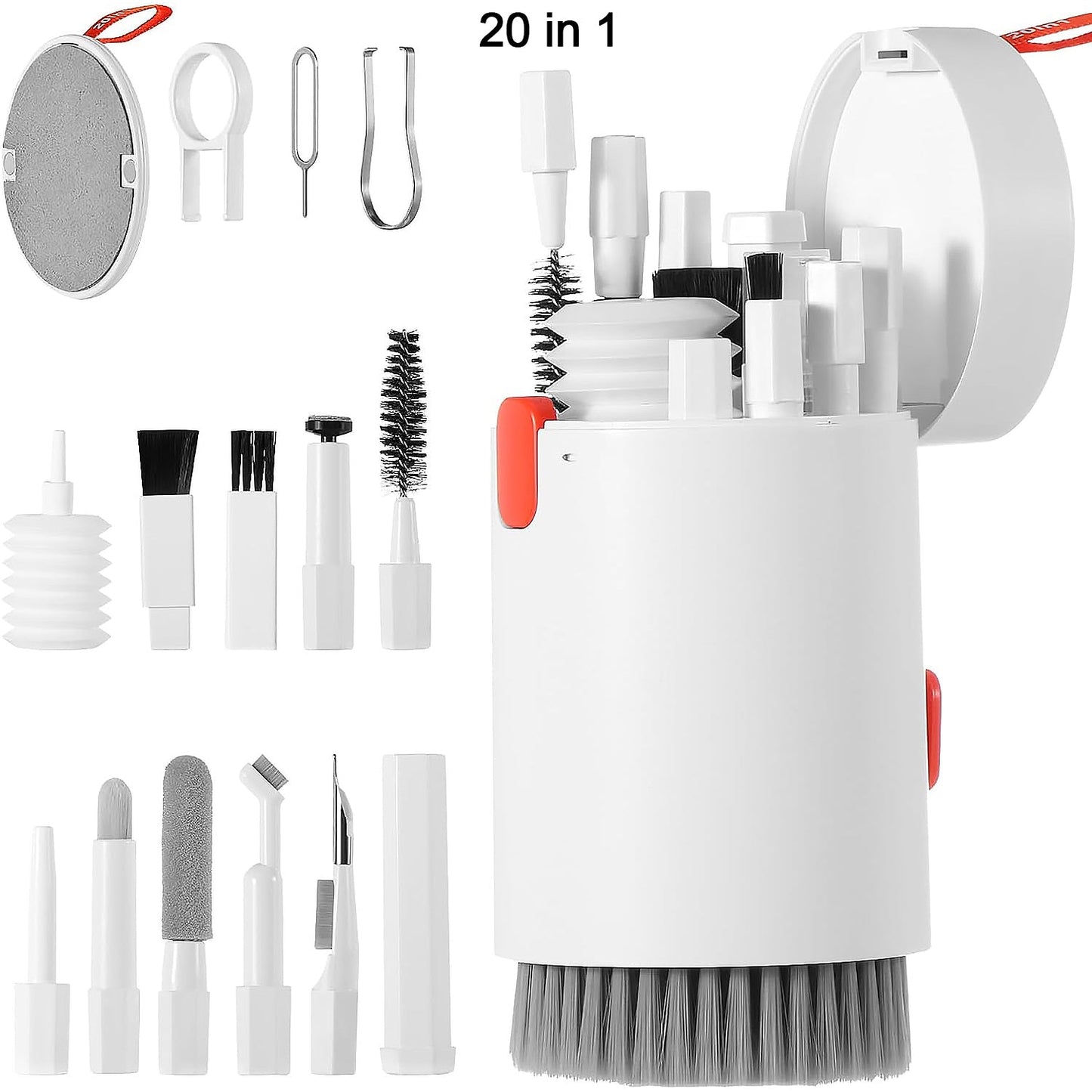 20-in-1 Keyboard Cleaner Kit ? Electronic Cleaning Brush, Spray & Tools for Laptop, Phone, Camera & More