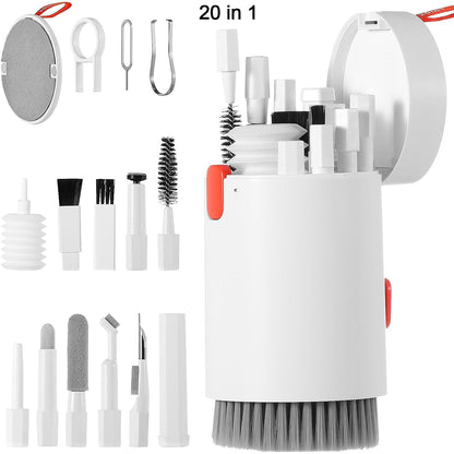 20-in-1 Keyboard Cleaner Kit ? Electronic Cleaning Brush, Spray & Tools for Laptop, Phone, Camera & More