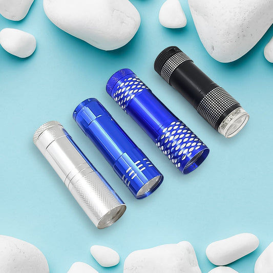 Portable Mini Torch ? 9 LED Pocket Flashlight, 3 Battery Operated (Battery Not Included, Mix Color)