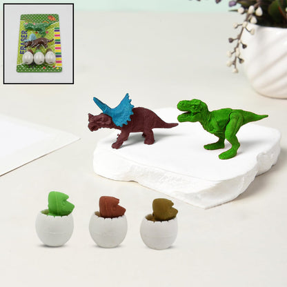 Dinosaur & Egg Shaped 3D Puzzle Erasers ? Fun Mini Erasers for Kids (5 Pcs Set)