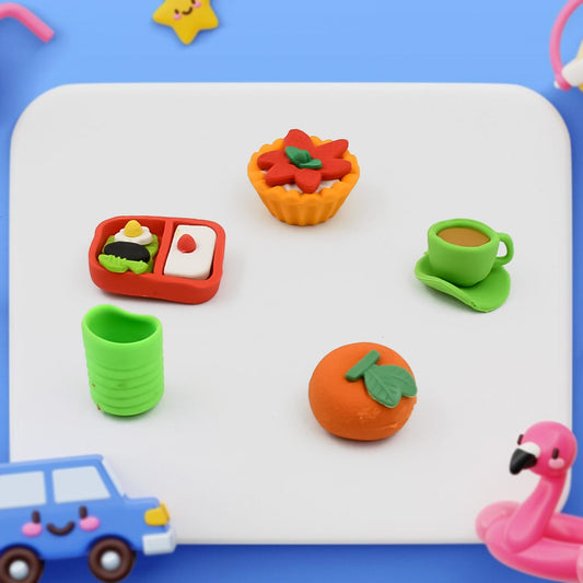 3D Mix Design Fancy Erasers ? Cute & Colorful Novelty Erasers for Kids, School Prize (1 Set)