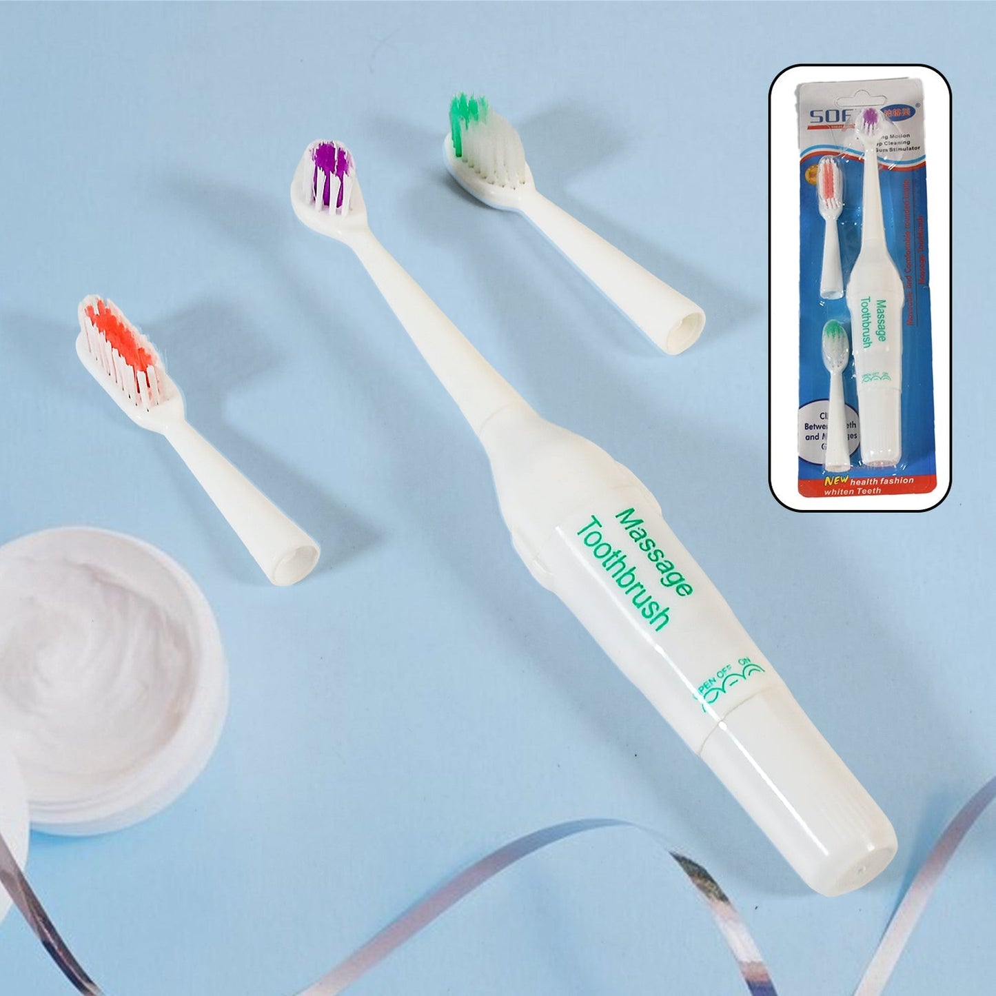 Electric Toothbrush for Adults & Teens ? Deep Cleansing, Battery Operated (Battery Not included)