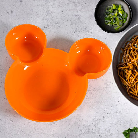 Mickey Mouse Shape Plates for Kids, BPA Free, & Unbreakable Children?s Food Plate, Kids Bowl, Fruit Plate, Baby Cartoon Bowl Plate, Tableware (1 Pc)