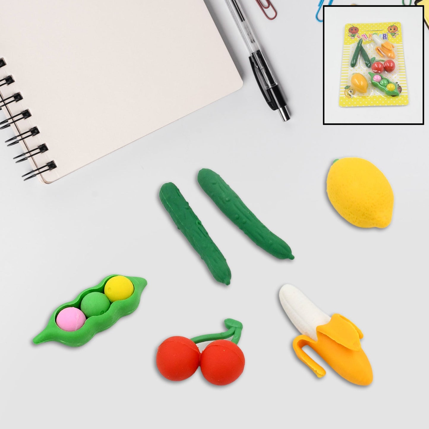 3D Mix Design Fancy & Colorful Erasers ? Cute Novelty Eraser Set for Kids & School Prize (1 Set)