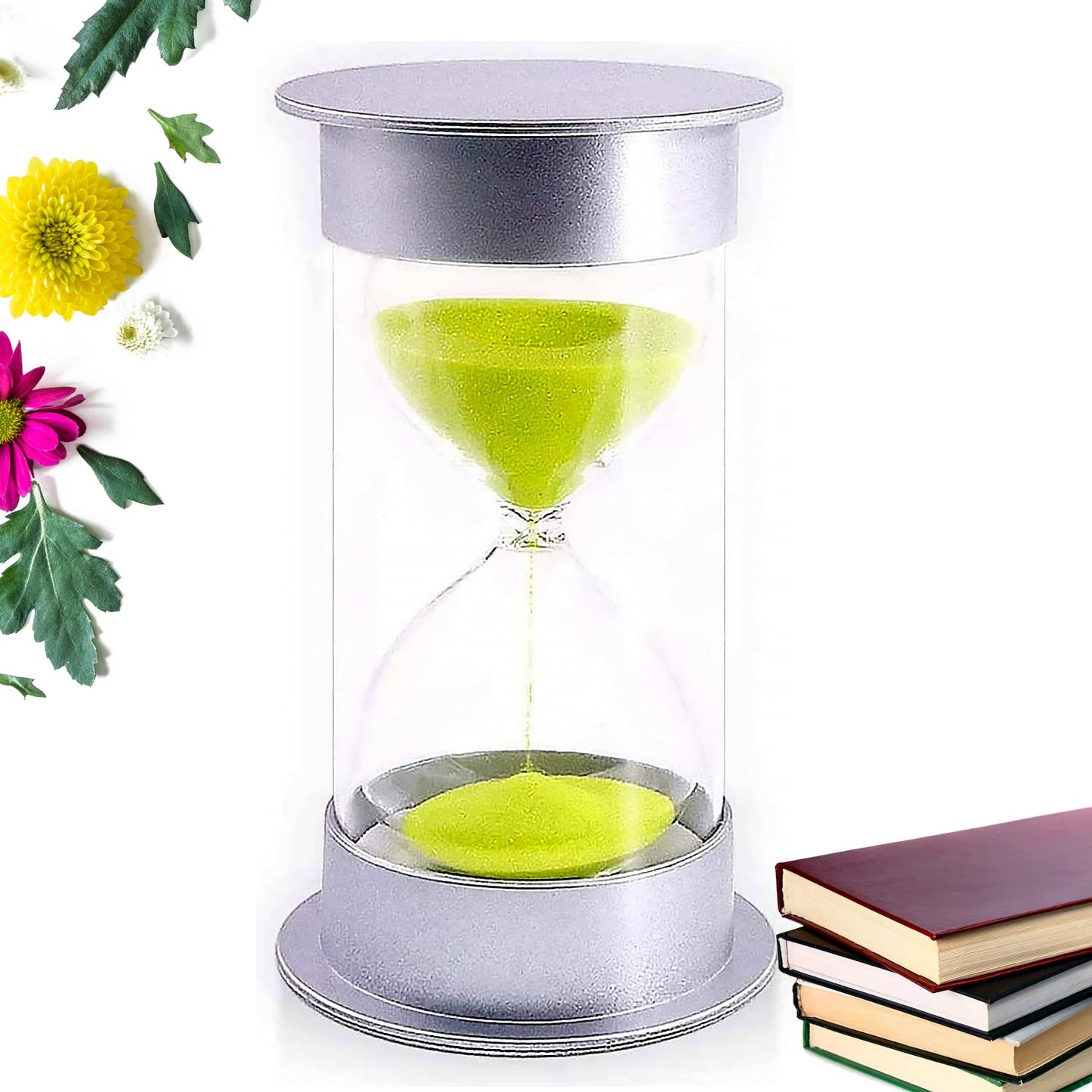 45-Minute Green Sand Timer ? Hourglass Time Management Tool for Classroom & Games (Color : Green)