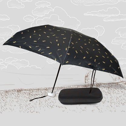 3-Fold Cute Umbrella ? Sun & Rain Protection, UV Shield (1 Pc / With Zip Case)