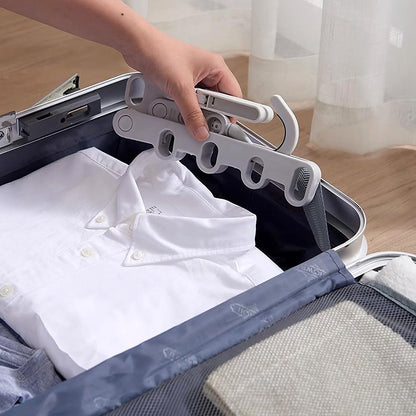 5-Hole Foldable Clothes Hanger ? Robust, Space-Saving Travel Rack