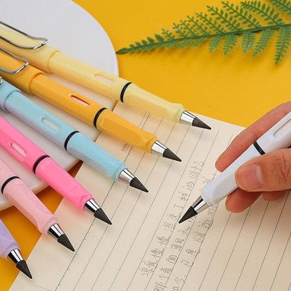 2-in-1 Everlasting Magic Pencil with Replaceable Eraser ? Inkless, Reusable, Portable (1 Pc / Mix Color))